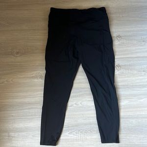 The rise and shine legging, large, black, drawstring